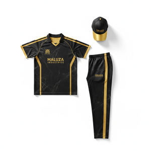 Tenue de cricket personnalisée sublimée, kit complet, 100 % polyester, tissu respirant, vêtements de sport d'équipe, vêtements d'entraînement pour les matchs, fabricant - Product Image 1