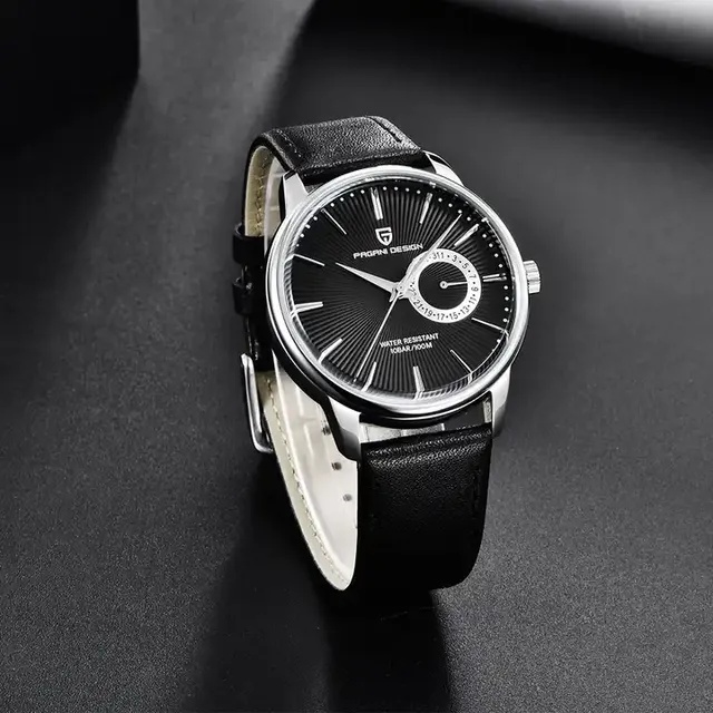 Pagani Design PD-1654 Hot Sale Quartz Watch Men Leather Band Movement Waterproof Calendar Luxury Business Male Watch