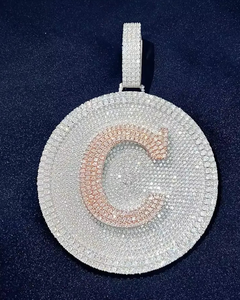 Custom Iced Out VVS Moissanite <b>Pendant</b> Hip Hop 925 <b>Silver</b> <b>Pendant</b> Personalized <b>Initial</b> Latter <b>Pendant</b> Rapper Bling <b>Pendant</b> - Product Image 1