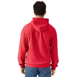 Sweat-shirt à capuche zippé intégral en polaire mi-lourde pour adulte, rouge, doux, chaud, décontracté, confortable, personnalisable, vente en gros pour moi - Product Image 3