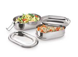 3 Pcs Round Stainless Steel Food Storage Container Set Leakproof Metal Bento <b>Lunch</b> <b>Box</b> Airtight Fresh Keeping <b>Box</b> With Clips - Product Image 6