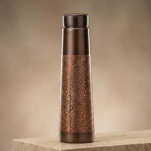 <b>Copper</b> Bottle with Traditional Handcrafted Finish - Product Image 1