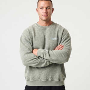 Sudadera Oversize para Hombre con Hombros Caídos, 100% Algodón, Lavado Ácido, Logotipo Frontal Personalizado, Suministro de Fábrica - Product Image 5