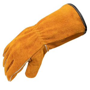 Gants de soudage industriels chauffants de qualité supérieure, résistants au feu, en cuir personnalisé pour le travail et la soudure - Product Image 2