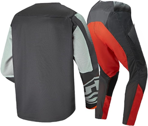 Men's Black <b>Red</b> Motorcycle Racing <b>Suit</b> Full Sleeve Polyester Color Blocked Sublimation Printed Quick Dry Breathable Wear - Product Image 6