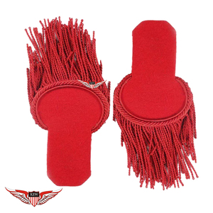 Epaulettes de Hombro Formales y Transpirables con Flecos Rojos, Epaulettes de Uniforme de Lana, Epaulettes con Flecos para Vestimenta Ceremonial - Product Image 1