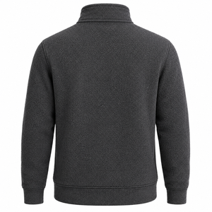 Sweat-shirt à col montant en molleton de coton pour homme, personnalisable avec logo OEM, impression sérigraphique, idéal pour l'hiver et les occasions décontractées - Product Image 6