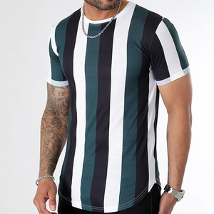 T-shirts décontractés pour hommes, surdimensionnés, en tissu éponge tricoté, sublimation, 100% coton, vente promotionnelle, confortables, séchage rapide, impression de logo personnalisée en couleur - Product Image 2