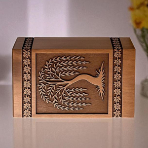 Engraved Willow Tree Cremation Urn - Handmade Rosewood Memorial urn Memorial Keepsake by AYAANS - Product Image 6