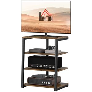 Mobile TV in Legno Rustico Marrone Personalizzato con Ripiani Regolabili e Porta Prolunga per TV da 28 Pollici - Product Image 1