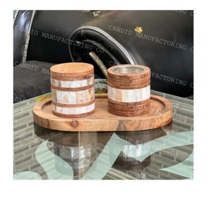 Hand-Made Indian Sandalwood <b>Incense</b> <b>Burner</b> Set with Mother of Pearl Inlay for Aromatherapy Home Decor All-Season - Product Image 4