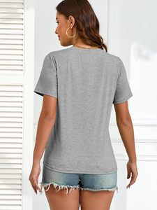 Camiseta Moderna Estampada para Mujer, Informal, de Algodón Suave, Elegante, Transpirable, para Uso Diario - Product Image 5