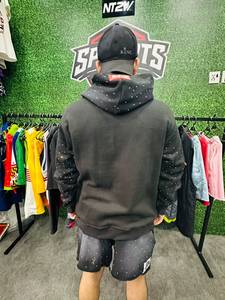 Sudadera con Capucha de Algodón 100% Tejido de Alto Gramaje para Hombre, Tallas Grandes, Estilo Urbano de Otoño, con Estampado por Transferencia Térmica, Lisa, Casual, con Bolsillos - Product Image 3