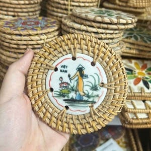 ที่รองแก้วหวายประดับมุกทำมือจากเวียดนาม สำหรับร้านอาหาร โรงแรม และตกแต่งบ้าน - Product Image 2