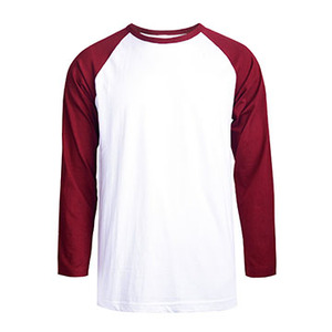 เสื้อยืดคอกลมแขนยาวทรงแร็กแลนผ้าฝ้าย 100% ระบายอากาศได้ดี ทรงปกติ สีบล็อก สำหรับผู้ชาย - Product Image 1