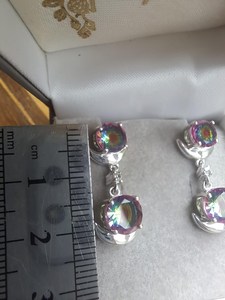 Pendientes de Plata de Ley con Cuarzo Estelar, Joyería Artesanal con Piedras Preciosas, Diseño Elegante para Mujer, Venta al Por Mayor para Exportación - Product Image 4