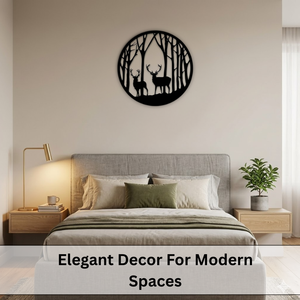 Décoration murale en métal de luxe en forme de cerf avec design rétroéclairé par LED |   Sculpture murale moderne de qualité supérieure pour la décoration de la chambre à coucher, du salon et de la salle à manger - Product Image 3