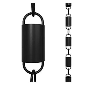 Cadena de Lluvia Moderna Minimalista de Cobre con Eslabones Cilíndricos, Adorno Contemporáneo para Drenaje de Agua en Techos de Patio - Product Image 2
