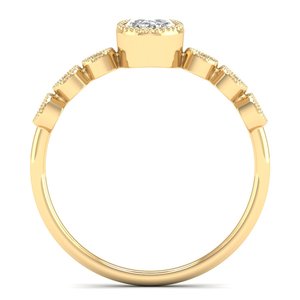 Anillos de compromiso REYES de lujo con corte ovalado de 0.54 quilates de moissanita en plata de ley 925, regalo de boda, joyería fina para mujeres. - Product Image 4