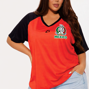 Maillot de football Mexique unisexe tendance en polyester respirant, coupe oversize, pour le sport et le football américain – Vente en gros - Product Image 2