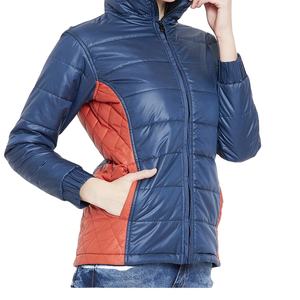 Vêtements de mode d'extérieur en marque privée, veste matelassée légère décontractée pour femmes, motif uni, imperméable, coupe-vent, vêtements d'hiver, fermeture éclair - Product Image 3