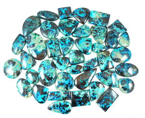Lot de cabochons en jaspe chrysocolle naturel, pierres lisses et polies, pierres précieuses en jaspe chrysocolle en vrac pour la fabrication de bijoux - Product Image 6