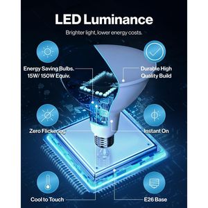 Fari LED da Esterno, Confezione da 30, PAR38, 1800 LM, 15W (Equivalente a 150W), Bianco Caldo 3000K, Lampadine per Illuminazione Esterna - Product Image 3