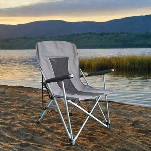 Silla de pícnic individual moderna con mesa de comedor, muebles plegables de metal para exteriores, bolsa de almacenamiento práctica para uso en parques y exteriores - Product Image 1