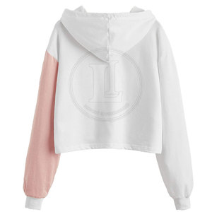 Customized Color Winter Hooded Crop <b>Top</b> Hoodies Front 100% Cotton Eco-Friendly Breathable Low Price New Arrival Unique Style - Product Image 2