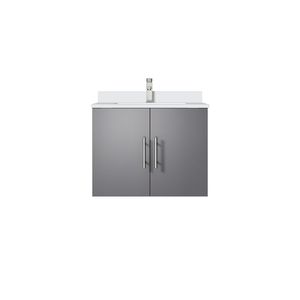 Grigio scuro 24 pollici. L X 22 Pollici Mobile da Bagno con Top in Marmo Coltivato e Set Rubinetto per i Tuoi Mobili da Bagno - Product Image 1
