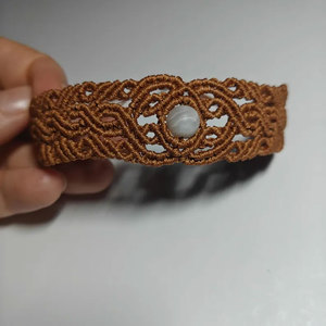 Handmade Macrame <b>Bracelet</b> White Stone <b>Adjustable</b> Boho Bohemian Jewelry Natural Gemstone <b>Bracelet</b> for Women - Product Image 3