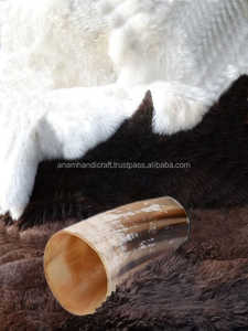 Personnalisé exquis Vintage ours boire Koi tasse fabriqués à la main en corne naturelle courte Antique sculpté Animal Style parfait affaires - Product Image 4