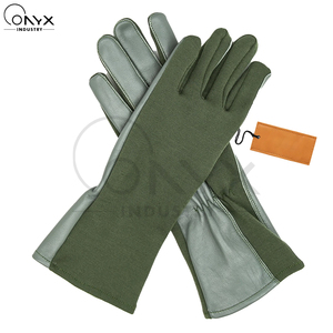 ถุงมือบิน Nomex แบบกำหนดเองสำหรับธุรกิจ B2B ป้องกันเปลวไฟ หนังแกะคุณภาพพรีเมียม สำหรับยุทธวิธี การบิน การยิงปืน การล่าสัตว์ อุปกรณ์ป้องกัน - Product Image 3