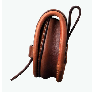 Pochette de chasse en cuir véritable marron de 15 pouces, sangle d'épaule arquée détachable, fermeture à fermoir sécurisée, design classique unisexe pour la chasse - Product Image 2
