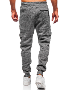 Pantalon de jogging personnalisé pour homme en molleton, coton et polyester, coupe ajustée, taille élastique avec cordon de serrage, décontracté - Product Image 4