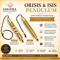 Magnifique pendule en métal doré ORISIS & ISIS, fait main, pour la radiesthésie - Métaphysique, Nouvelle Ère, prix raisonnable chez Amayra Crystals