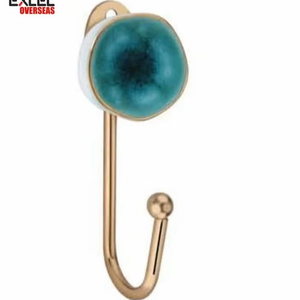 Gancho de cerámica para sombreros y abrigos con diseño de mango, instalación estándar en puertas, precio al por mayor - Product Image 1