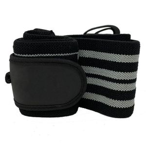 Correas de Soporte para Muñeca Ajustables con Cierre de Gancho y Bucle para Levantamiento de Pesas, Diseño a Rayas Blanco y Negro, Unisex - Product Image 3
