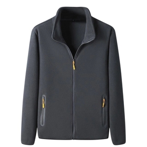 Veste polaire décontractée à capuche pour homme avec fermeture éclair, col montant, motif uni, imperméable et respirante, idéale pour l'hiver - Product Image 4