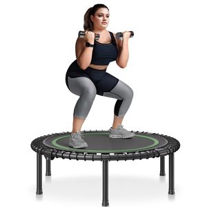 Trampolino Pieghevole da 40 Pollici, Mini Trampolino Fitness con Carico Massimo di 150 Kg, Stabile e Silenzioso per Esercizi Indoor - Product Image 1