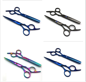Tijeras de Barbero Profesionales de Alta Calidad para Cortar y Entresacar Cabello, Tijeras de Peluquería con Acero Inoxidable - Product Image 5