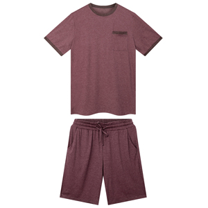 Conjunto de Camiseta y Pantalones Cortos de Verano para Hombre, Tallas Grandes, Ecológico, de Alta Calidad, Color Sólido, Cuello Redondo, Manga Corta - Product Image 5