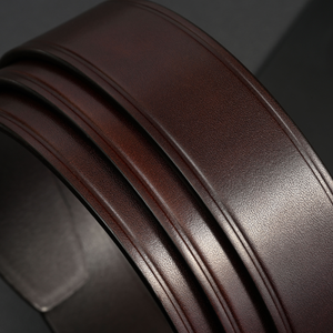 Men's Casual Luxury Cow Hide <b>Top</b> Grain Genuine Leather Designer Pattern Design High Quality Business Style Custom Belt for Men - Product Image 5