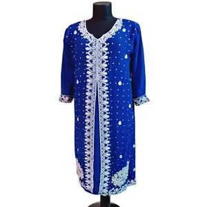 Chandni Export House Beautiful Luxury Hand Embellished <b>Sequin</b> Beads Floor Length Full Sleeves Modest Islamic Women <b>Dress</b> Nylon - Product Image 5
