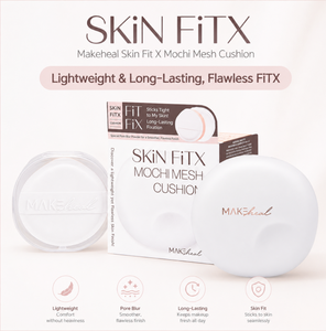 MAKEHEAL Skin Fit X Mochi Mesh Cushion Set 13g 4 Shades Semi-Matte Glow K-Beauty <b>Foundation</b> Cushion with Puff - Product Image 6