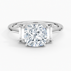 BOJ Ring 0103 Cushion Cut 925 Silver Halo <b>Stone</b> Prong Setting Solitaire Diamond Ring 2ct D Color VVS1 Moissanite GRA Certified - Product Image 1
