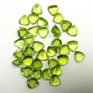 Peridoto Verde Natural de 6 mm, Cabujón Trillón, Piedra Preciosa Suelta al por Mayor, Buen Brillo, Anillo de Peridoto, Pendientes, Joyería, Artículos Hechos a Mano - Product Image 1