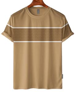 Couleur attrayante 180 GSM Qualité supérieure Nouveau design Impression personnalisée T-shirt pour hommes à épaules tombantes du Bangladesh - Product Image 4