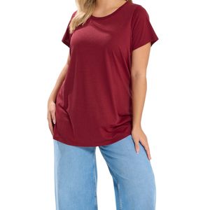 Camiseta de Manga Corta para Mujer, Color Sólido, Estilo Casual, Cuello Redondo, Algodón, Verano, Venta al Por Mayor, OEM, Moda, Tendencia - Product Image 5