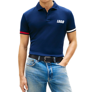 Polo slim fit en maille interlock pour homme, en coton respirant de qualité supérieure, avec logo brodé personnalisé. - Product Image 1